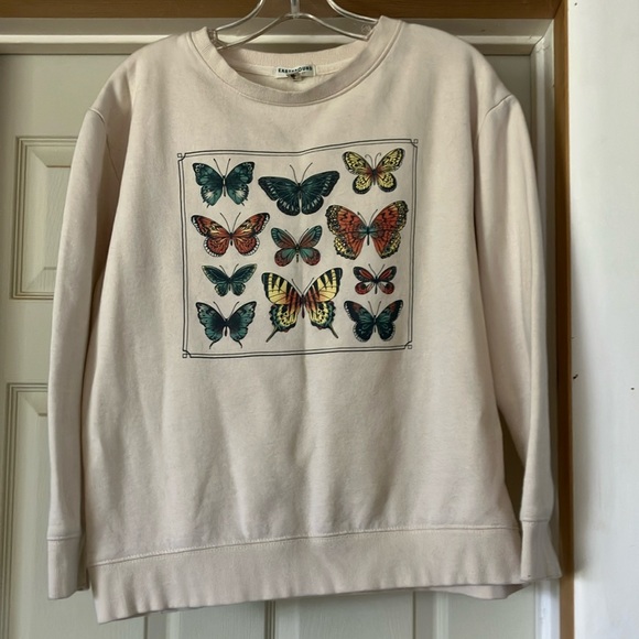 EARTHBOUND Sweaters - Earthbound Butterfly Boho Print Cream Sweater